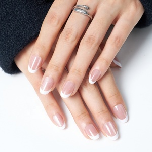 Ennio 32 <span class=keywords><strong>faux</strong></span> <span class=keywords><strong>ongles</strong></span> blancs œil de chat, forme ovale, en PMMA, longue tenue, pour manucure française, couvrance totale - Product Image 5
