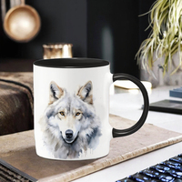 Tasse de voyage en grès écologique en céramique de conception européenne avec paille 400ml grande capacité