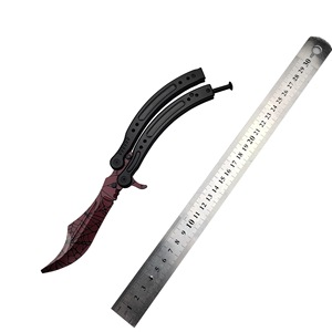 Cuchillo de Mariposa <span class=keywords><strong>CSGO</strong></span> para Práctica, Cuchillo de Entrenamiento de Acero Inoxidable Sin Filo con <span class=keywords><strong>Caja</strong></span> de Regalo - Product Image 4