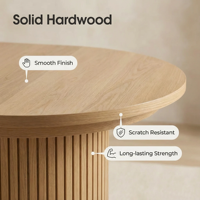 Table à manger ronde extensible en bois, design simple, pliable et rétractable, gain de place, mobilier moderne