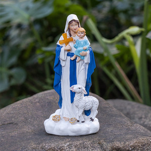 Ornamen perawan <span class=keywords><strong>Mary</strong></span> Yesus <span class=keywords><strong>Resin</strong></span> gaya Eropa ramah lingkungan buatan tangan natal rumah dekorasi lintas batas adegan hadiah - Product Image 5
