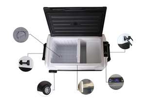 Réfrigérateur portable de voyage à <span class=keywords><strong>prix</strong></span> d'usine, 12V 24V, congélateur électrique, refroidisseur, commande <span class=keywords><strong>par</strong></span> application Bluetooth, réfrigérateurs portables pour voiture - Product Image 4