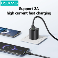 USAMS SJ732 2024 Produk Terbaru Harga Terjangkau Kabel Data Multi Pengisian Daya 1M USB Type-C Bicolor Bahan PVC