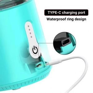 450Ml Rechargeable Portable Blender Freshly Squeezed <b>Juice</b> Mixer Personal Safety 6 Blades Mini Juicer - Product Image 4