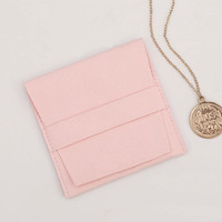 Pochette à bijoux de luxe avec Logo personnalisé, avec coussinet d'insertion, enveloppe en microfibre, pochette à bijoux pour collier, bagues, boucles d'oreilles, emballage