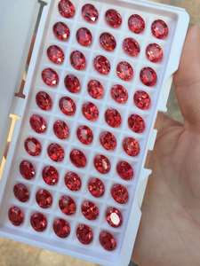 Zhanhao đồ trang sức hình bầu dục cắt phòng thí nghiệm phát triển padparadscha giá cả phải chăng tổng hợp <span class=keywords><strong>Corundum</strong></span> hoàng hôn màu cam-hồng Loose đá cho DIY <span class=keywords><strong>Jewel</strong></span> - Product Image 5