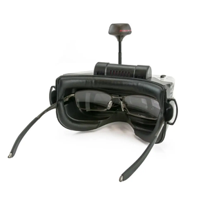 แว่นตา FPV DMKR <span class=keywords><strong>Mini</strong></span> 800D ขนาด 5 นิ้ว 40 ช่องสัญญาณ 5.8GHz พร้อม DVR ในตัว ความละเอียด 800x480 วัสดุ ABS ระบบ Diversity ชุดหูฟังวิดีโอพร้อมแบตเตอรี่ สำหรับโดรนแข่ง RC - Product Image 2
