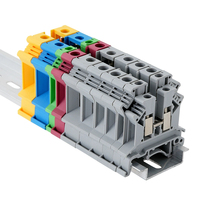 Bornier à vis de câblage rapide en nylon et cuivre UK2.5B 5N ~ 35N PCB Din Rail d'alimentation en plastique et en laiton enfichable