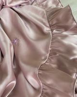 Robe de Ramadan à Couleur Unie, Abaya Imprimée Personnalisée à Volants, Ensemble de Prière Musulman, Sac Télécoung, Robes de Prière
