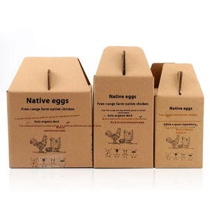 Boîtes de légumes en vrac sur mesure durs et portables pour œufs de poulet Stock de spécialité locale Carton ondulé estampillé spécial pour aliments personnalisés - Product Image 1