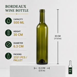 Bottiglia di <span class=keywords><strong>Vino</strong></span> <span class=keywords><strong>Rosso</strong></span> in Vetro Spesso Ecologico da 375ml/750ml con Tappo in Sughero e Logo Personalizzato Stampato per Confezione di <span class=keywords><strong>Vino</strong></span> Forma Borgogna - Product Image 4