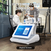 Détecteur de peau et de cuir chevelu de luxe Yingcai avancé 5 en 1, grossissement 200x, analyseur scanner multifonctionnel de santé 808nm