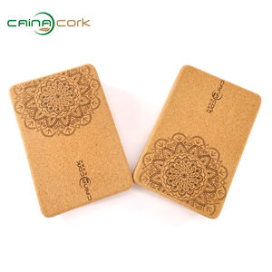 <span class=keywords><strong>CAINA</strong></span> CORK Venta caliente corcho orgánico Yoga ladrillo 3*6*9 4*6*9 pulgadas corcho Natural Yoga bloques de alta densidad antideslizante - Product Image 1