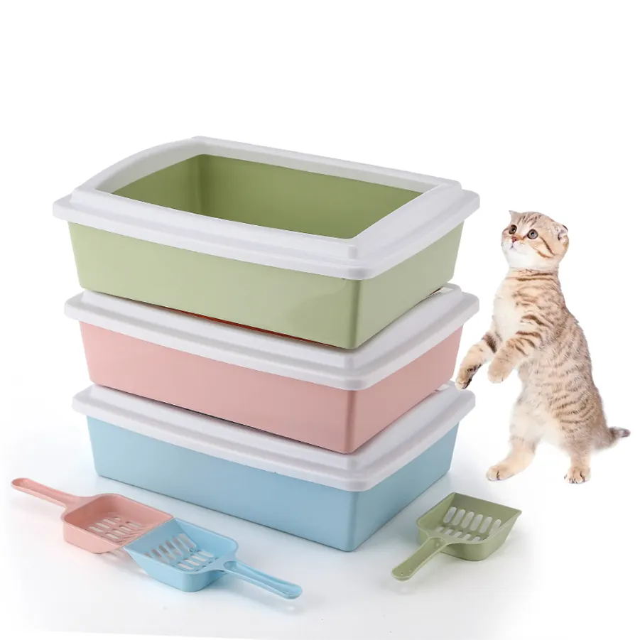 TC4202 Pet Supplies Self Cleaning Products Pet Kit Cat Litter Scoop And Cat Litter Box Tray Cat Toilet Automatic
