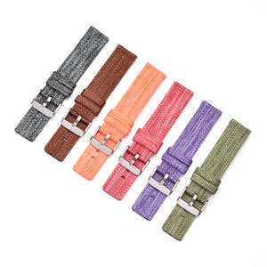 Bracelets de montre en toile pour femmes à dégagement rapide 16 18 20mm 22mm 24mm pour Samsung/Amazfit/<span class=keywords><strong>Huawei</strong></span>/Garmin ceinture de montre tissée en Nylon bracelet en vrac - Product Image 1