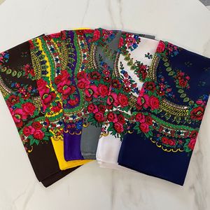 Pañuelo Multiusos Estilo Ruso de 70*70cm con Estampado Floral Étnico, Pañuelo para el Cuello, Pañuelo para la Cabeza, Pañuelo Cuadrado para Mujer - Product Image 6