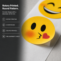 Autocollants ronds à visage souriant pour récompenses, étiquettes créatives et mignonnes en forme de dessin animé, autocollantes pour boîtes cadeaux
