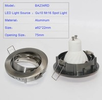 Support de lampe en aluminium GU10 MR16 G5.3 Down Light Steel Mobile LED Spot Light Frame in White Black Spotlight Housing