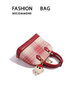 Bolso cruzado de lujo 2025 para mujer, bolso de bolos de pata de gallo para dama, bolso elegante de gama alta, bolso de campana - Product Image 4