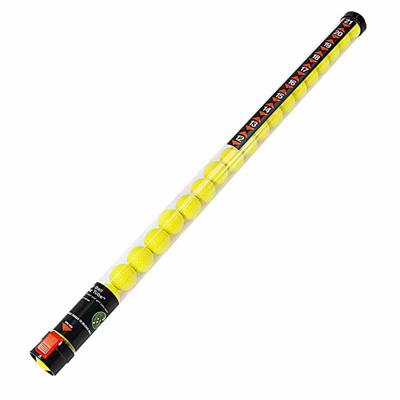 Transparent ball collection tube + 21 yellow PU balls