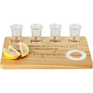 Bandeja de madera duradera y resistente para chupitos de <span class=keywords><strong>tequila</strong></span> con borde de sal, apta para servicio prolongado, para cerveza Foster's de <span class=keywords><strong>España</strong></span> - Product Image 2