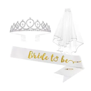 Kit de decorações para festa de despedida de solteiros, festa de noiva, tiara