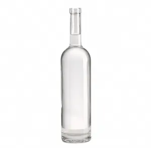 Goffra Tequila rotonda Vodka Gin Rum ranija Mezcal 250ml 700ml di liquore di bottiglie di vetro