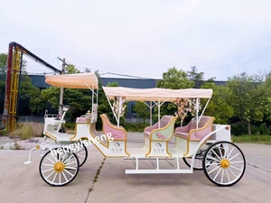 Chariot de mariage électrique coloré en forme de cheval avec couronne - À vendre - Équipement de parc d'attractions - Product Image 3