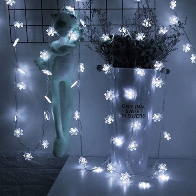 Twinklight Christmas Mini Battery Operated Outdoor Patio Waterproof LED Warm White RGB Snow Fairy String Light
