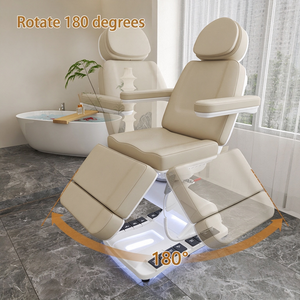 Fauteuil de podologie électrique à 4 moteurs, rotatif, pour examen de pédicure, traitement médical et esthétique, avec commande au pied et éclairage LED - Product Image 5