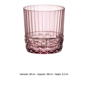 Vaso para agua DOF 38 cl Liliac Pink America' H 9.2 cm Ø 8.8 cm Bormioli Rocco - Product Image 3