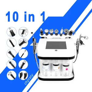 Mesin perawatan wajah, desain baru 10 dalam 1 hidrodermabrasi perawatan oksigen Salon kecantikan Hydra Microdermabrasion gelembung mesin wajah