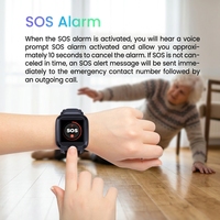 Bracelet de suivi GPS 4G, moniteur de fréquence cardiaque, détection de chute, montre connectée pour personnes âgées avec bouton d'alarme SOS