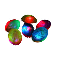 Ballon de football lumineux à LED pour garçons et filles, jouet en caoutchouc, ballon de rugby lumineux à picots