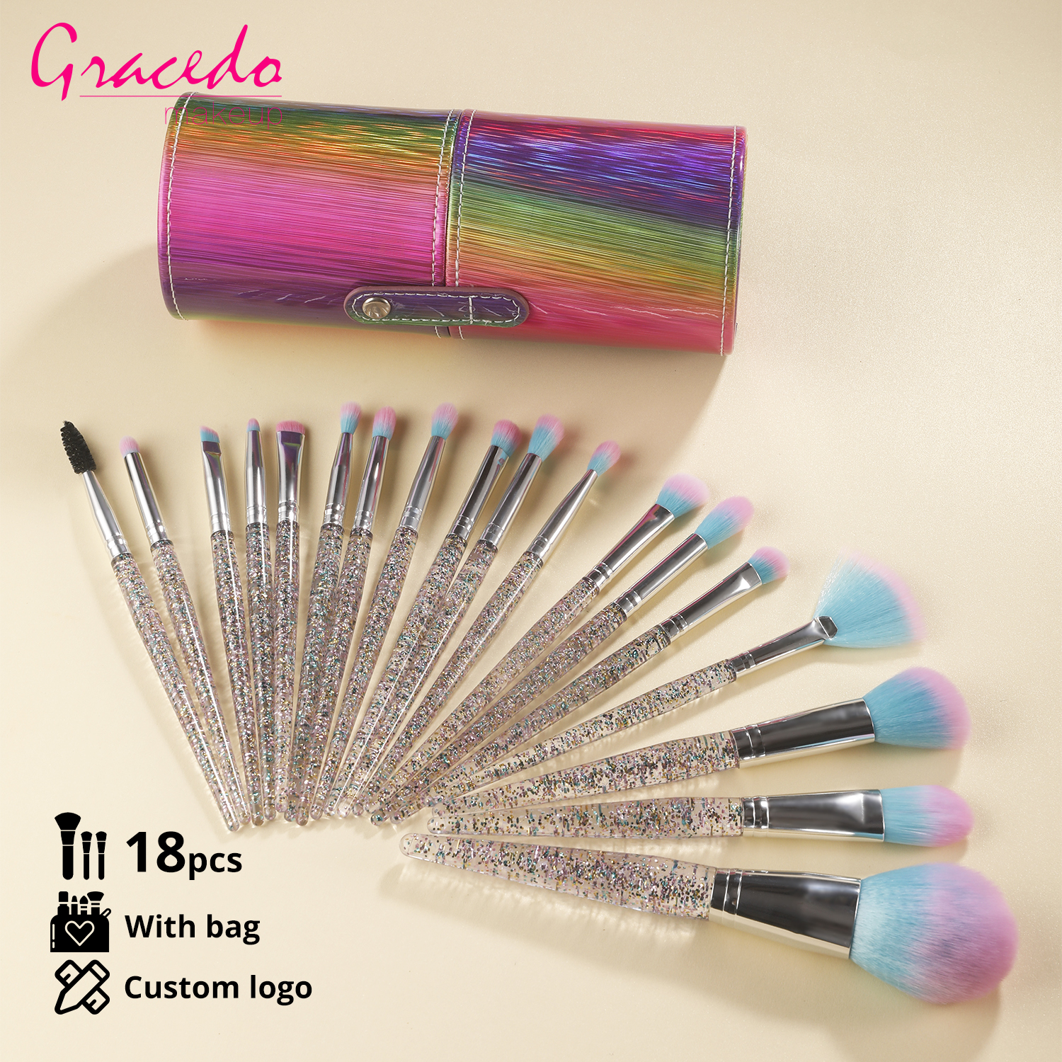Cristal multicolore 18pcs