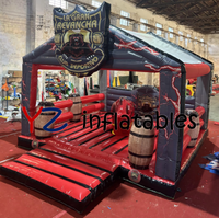 Taureau mécanique gonflable personnalisé pour enfants et adultes, jeu d'obstacles Wipeout, taureau mécanique pour fêtes d'adultes