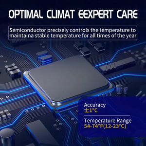 Vanace Temperature Humidity Adjustable 46L Spanish Cedar Wood Mini Electric Cigar Humidor Cabinet for Hotel Use - Product Image 6