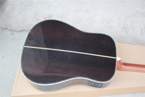 Flyoung Natural Wood Color 41 Inch Acoustic Guitar D45 Model <b>Top</b> Solid Classical Guitar Flower Inlay - Product Image 6