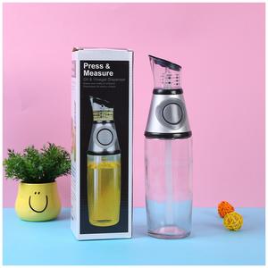 Bouteille d'huile en verre manuelle de cuisine 250ml/500ml avec échelle graduée, distributeur de condiments et récipient de stockage alimentaire - Product Image 6