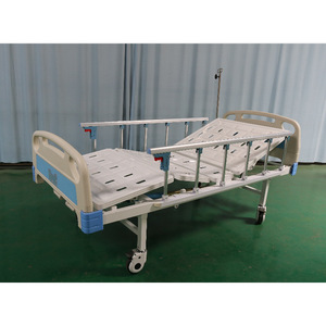 Cama de hospital manual Henry HR-622 con cabecera y piecera de ABS, 2 funciones, cama para el cuidado de ancianos - Product Image 1
