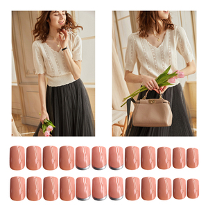 <span class=keywords><strong>Faux</strong></span> <span class=keywords><strong>ongles</strong></span> français, étiquette privée brillante, pour manucure, couverture complète, à pression, personnalisé, avec boîte, 500 pièces - Product Image 2