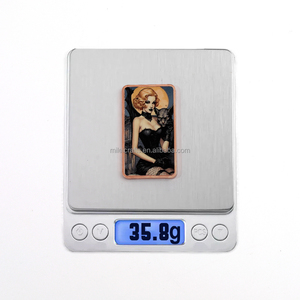 Haunted Hotties <span class=keywords><strong>Lenora</strong></span> Gothic Girl Barre de cuivre rectangulaire de collection imprimée en couleur avec motif de lingot de cuivre - Product Image 3