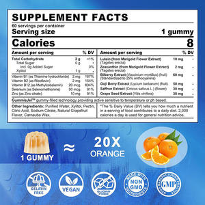 Жевательные конфеты без сахара с лютеином 20/40 мг и зеаксантином, с Омега-3 (ЭПК 190 мг/ДГК 80 мг) для здоровья глаз - Product Image 3