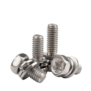 Vis hexagonale extérieure à triple empreinte croisée avec rondelle, rondelle élastique, boulon M3M4M5M6M8- - Product Image 1