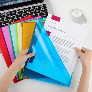 Lot de 48 dossiers en plastique transparent 6 couleurs assorties format lettre 8.5x11 pochettes en plastique poly sans acide pour documents projets fichier - Product Image 5