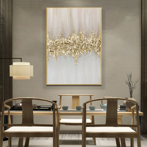 <span class=keywords><strong>Peinture</strong></span> <span class=keywords><strong>acrylique</strong></span> <span class=keywords><strong>d</strong></span>écorative faite à la main avec texture en <span class=keywords><strong>feuille</strong></span> <span class=keywords><strong>d</strong></span>'<span class=keywords><strong>or</strong></span> Logo personnalisé affiche <span class=keywords><strong>d</strong></span>écor Art mural - Product Image 3