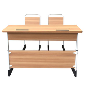 Conjunto de Silla y Escritorio Escolar Minimalista Moderno de Madera Sólida MG-K24, Escritorio Doble para Estudiantes para Uso en el Aula - Product Image 2