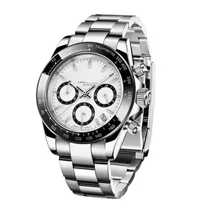 ร้อนขายที่มีชื่อเสียงแบรนด์หรูนาฬิกาสแตนเลสแซฟไฟร์ความลึก4130เคลื่อนไหวอัตโนมัตินาฬิกากลสำหรับผู้ชาย