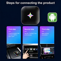 Playaibox Qualcomm 6115 Carplay Ai Box, Sistema Android 15, 8+128GB, Reproductor Multimedia para Auto, Red 4G con Netflix/YouTube/Play Store