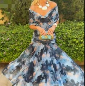 Vestidos de Moda para Mujer con Hombros Descubiertos, Cintura Ajustada, Cuello en V y Falda Amplia - Product Image 6